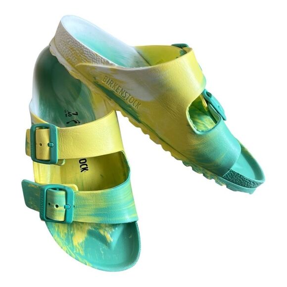 Birkenstock Yellow and Green Sandals - Picture 3 of 6